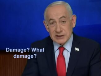 Man in suit with "Damage? What damage?" text.