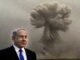 Man in suit with large explosion behind.