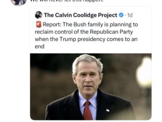 Tweet about Bush family and Republican Party.