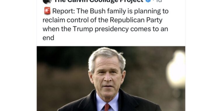 Tweet about Bush family and Republican Party. Tweet about Bush family and Republican Party.