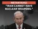 Man with quote about Iran and nuclear weapons.