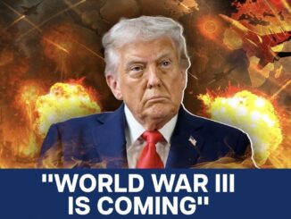 Man with explosive background, "World War III" text.