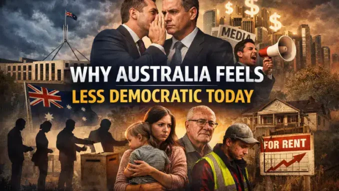 Australia democracy debate with political imagery. Australia democracy debate with political imagery.