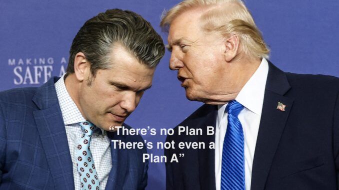 Two men talking with humorous text overlay.