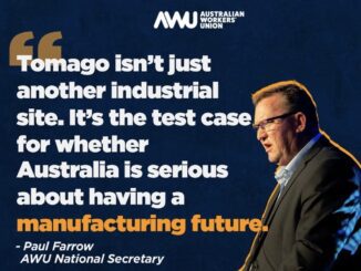 Man speaking with quote about manufacturing future.