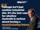 Man speaking with quote about manufacturing future.