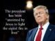 Man in suit with quote about Iran.