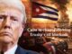 Political figure, oil blockade, Cuba chaos depiction.