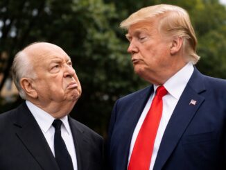 Two men in suits facing each other outdoors