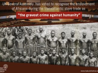 UN recognizes transatlantic slavery as crime.