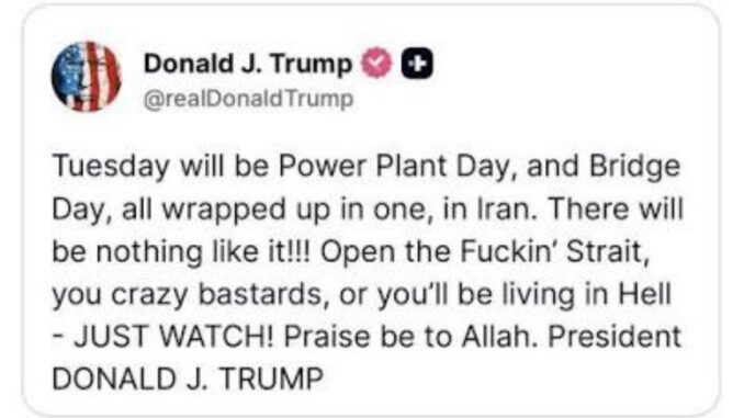 Fake tweet attributed to Donald Trump.