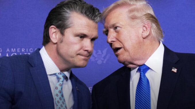 Two men conversing at an event.