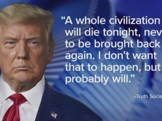 Man with quote about civilization ending.