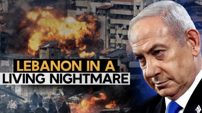 News graphic: Lebanon explosions, somber political leader News graphic: Lebanon explosions, somber political leader