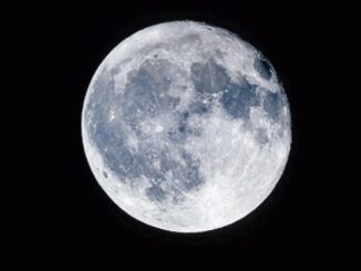 Full moon with visible craters against black sky