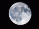 Full moon with visible craters against black sky