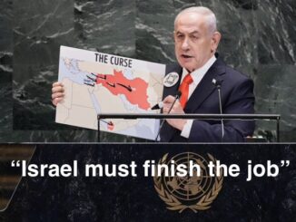 Man in suit holding map at podium