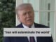 Person in suit with controversial Iran quote