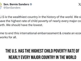 Tweet claiming U.S. highest child poverty rate