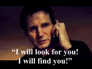 Man on phone saying "I will find you