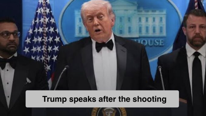 Man in tuxedo speaking at presidential podium Man in tuxedo speaking at presidential podium