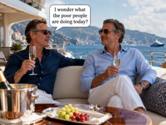 Two men on luxury yacht toasting champagne