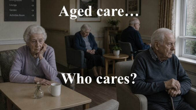 Lonely elderly residents in aged care facility