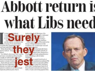 Newspaper headline about political comeback with portrait
