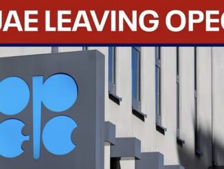 UAE leaving OPEC headline above OPEC logo