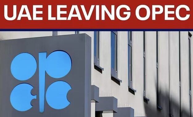 UAE leaving OPEC headline above OPEC logo UAE leaving OPEC headline above OPEC logo