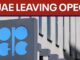 UAE leaving OPEC headline above OPEC logo