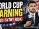 World Cup traveler holding passport at US customs
