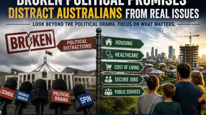 Broken political promises distract Australians from real issues Broken political promises distract Australians from real issues