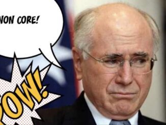 Frowning older man with "NON CORE!" and "POW!