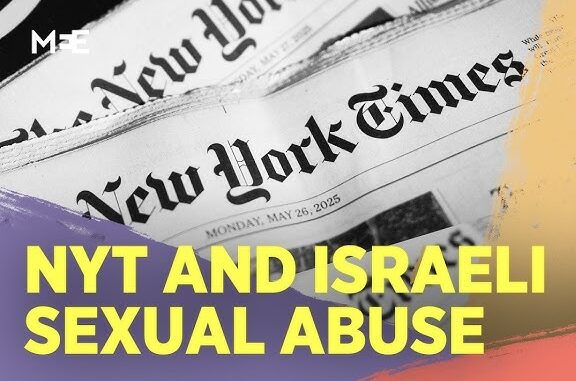 New York Times headline about Israeli sexual abuse New York Times headline about Israeli sexual abuse