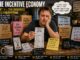 Man overwhelmed by online shopping and receipts