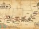 Vintage Route 66 map, Chicago to Santa Monica