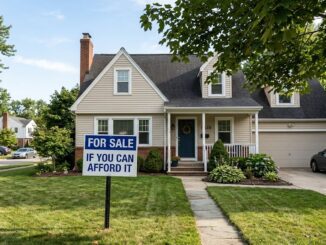 House with sign: "If you can afford it