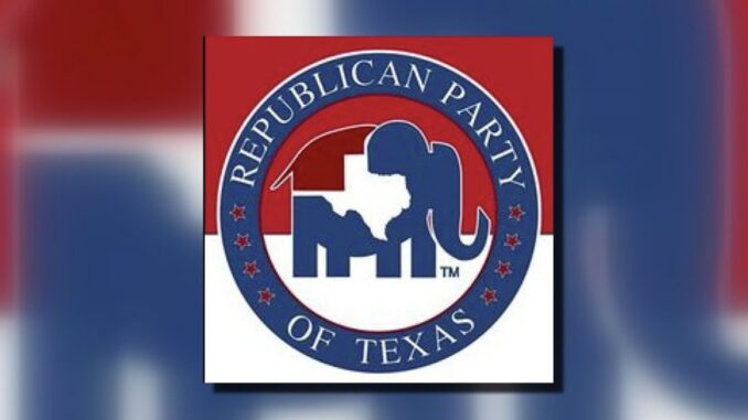 Republican Party of Texas logo with elephant Republican Party of Texas logo with elephant