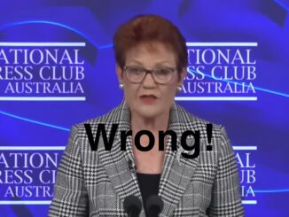 Person at National Press Club, "Wrong!" overlay
