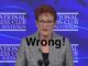 Person at National Press Club, "Wrong!" overlay