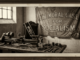 Vintage workshop with "Moral Case for Socialism" banner