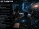 Spacecraft crew observing holographic cosmic face