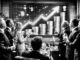 Executives toasting rising profits on chart