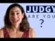 Smiling woman with "Are you judgy?" text