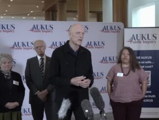 Four people at AUKUS Public Inquiry press conference
