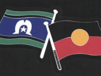 Crossed Aboriginal and Torres Strait Islander flags