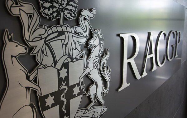 RACGP logo and coat of arms on wall