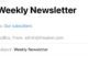 Weekly newsletter email draft to subscribers