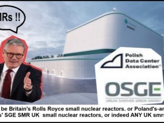Man beside Polish Data Center with "SMRs" bubble